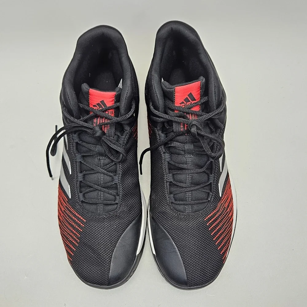 Adidas Pro Spark 2018 Black Red Silver Basketball Shoes Mens 15 F99892 - Picture 4 of 13